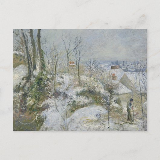 Camille Pissarro - Rabbit Warren bij Pontoise, Sno Briefkaart (Voorkant)