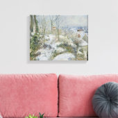 Camille Pissarro - Rabbit Warren bij Pontoise, Sno Canvas Afdruk (Insitu (Woonkamer))