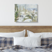 Camille Pissarro - Rabbit Warren bij Pontoise, Sno Canvas Afdruk (Insitu (Slaapkamer))