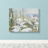 Camille Pissarro - Rabbit Warren bij Pontoise, Sno Canvas Afdruk (Insitu (Houten vloer))