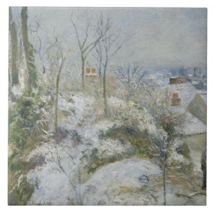Camille Pissarro - Rabbit Warren bij Pontoise, Sno Tegeltje