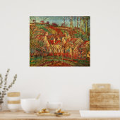 Camille Pissarro - Red Roofs 1877 Oil Canvas house Poster (Keuken)