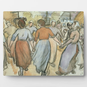 Camille Pissarro Ronde, c.1884 (m/vC op papier) Fotoplaat