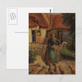 Camille Pissarro- Shepherdess Bringing in Sheep Briefkaart (Voorkant / Achterkant)