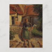 Camille Pissarro- Shepherdess Bringing in Sheep Briefkaart (Voorkant)