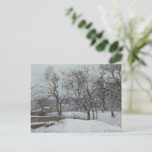 Camille Pissarro - Snow at Louveciennes Briefkaart (Staand voorkant)