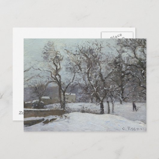 Camille Pissarro - Snow at Louveciennes Briefkaart (Voorkant / Achterkant)