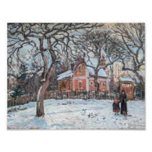 Camille Pissarro - Tamme kastanjes bij Louvecienne Foto Afdruk