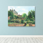 Camille Pissarro The Artist's Garden in Eragny Canvas Afdruk (Insitu (Houten vloer))