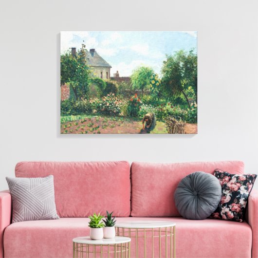 Camille Pissarro The Artist's Garden in Eragny Canvas Afdruk (Insitu (Woonkamer))