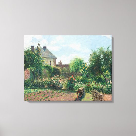Camille Pissarro The Artist's Garden in Eragny Canvas Afdruk (Voorkant)