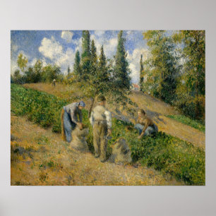 Camille Pissarro The Harvest, Pontoise Poster
