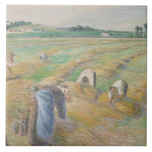 Camille Pissarro - The Harvest Tegeltje (Voorkant)