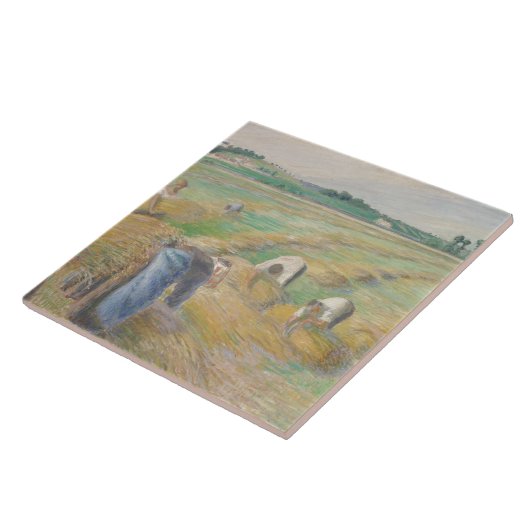 Camille Pissarro - The Harvest Tegeltje (Zijkant)