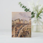 Camille Pissarro- The Pont Neuf, Rainy vanmiddag Briefkaart (Staand voorkant)