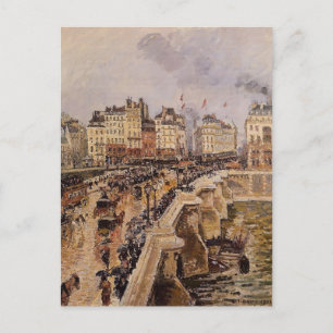 Camille Pissarro- The Pont Neuf, Rainy vanmiddag Briefkaart