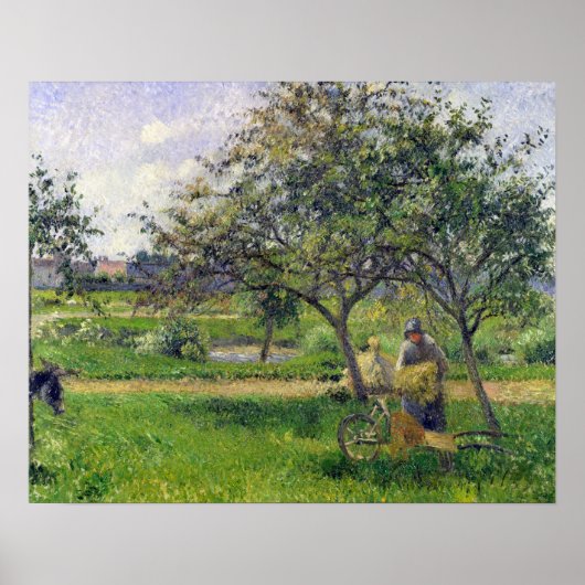 Camille Pissarro | The Wheelbarrow, Orchard, c.188 Poster (Voorkant)