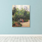 Camille Pissarro | Tuintuin in Hermitage Canvas Afdruk (Insitu (Houten vloer))