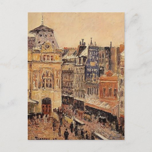 Camille Pissarro - Uitzicht van Parijs, Rue d'Amst Briefkaart (Voorkant)
