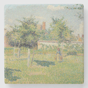 Camille Pissarro Vrouw in de Meadow bij Eragny Stenen Onderzetter