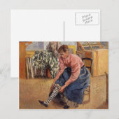 Camille Pissarro- Woman snijdt haar voorraad aan Briefkaart (Voorkant / Achterkant)