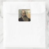 Camille Pissarro | Zelfportret, 1873 Vierkante Sticker (Tas)