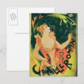 Camille Roman (kleur litho) Briefkaart (Voorkant / Achterkant)