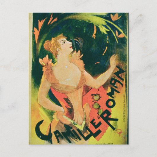 Camille Roman (kleur litho) Briefkaart (Voorkant)