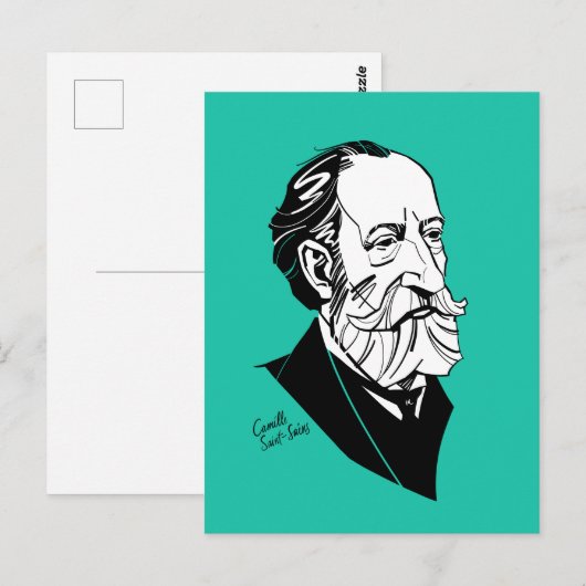 Camille Saint-Saëns Briefkaart (Voorkant / Achterkant)