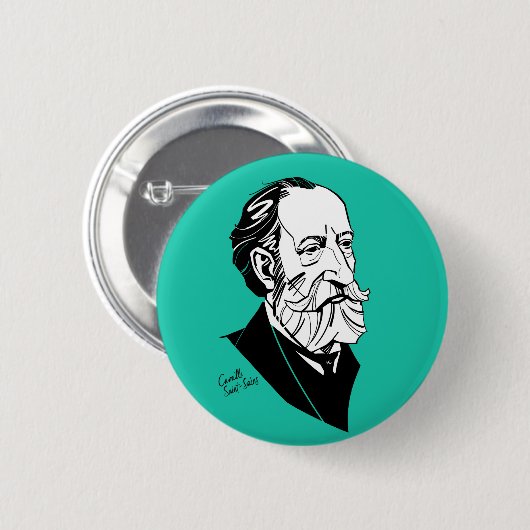 Camille Saint-Saëns Ronde Button 5,7 Cm (Voorkant /achterkant)