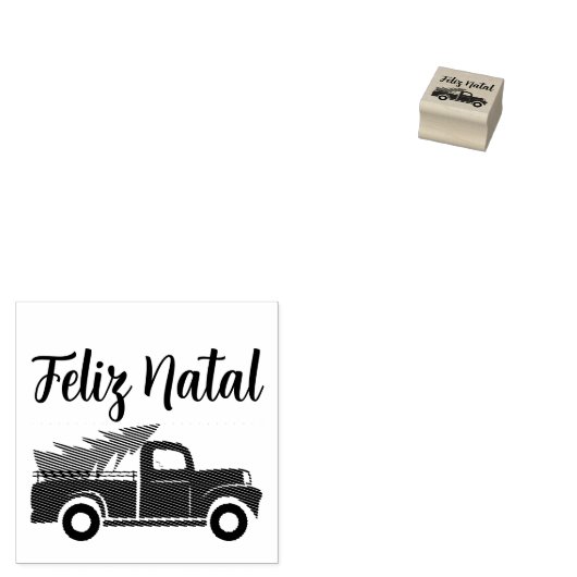 Caminhão Rústico Arvore de Natal Rubber Stamp Rubberstempel (Gestempeld)