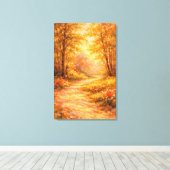 Caminho da Floresta Impressionista Canvas Afdruk (Insitu (Houten vloer))