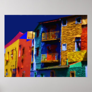 Caminito Buenos Aires van Ozborne Whilliamsson Poster