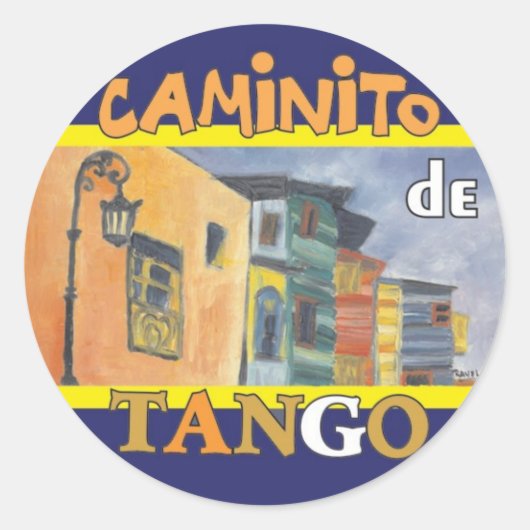 Caminito Ronde Sticker (Voorkant)