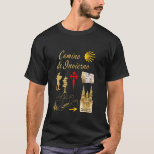Camino de Invierno Santiago de Compostela Symbolen T-shirt