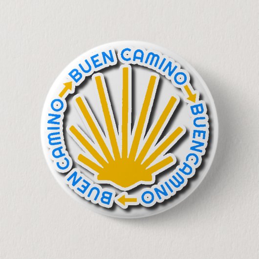 Camino de Santiago Buen Camino Ronde Button 5,7 Cm (Voorkant)