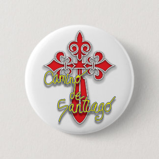 Camino de Santiago Cross Ronde Button 5,7 Cm