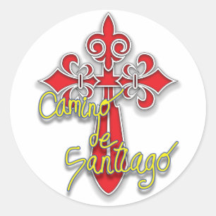 Camino de Santiago Cross Ronde Sticker