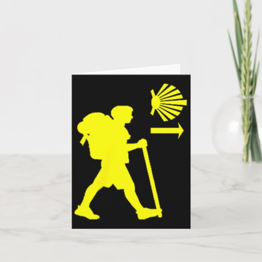 Camino de Santiago de Compostela Spanje Pelgrim Hi Kaart (Voorkant)