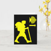 Camino de Santiago de Compostela Spanje Pelgrim Hi Kaart (Gele Bloem)