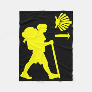 Camino De Santiago De Compostela Spanje Pelgrim Wa Fleece Deken