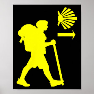 Camino De Santiago De Compostela Spanje Pelgrim Wa Poster
