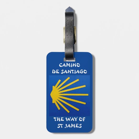 Camino de Santiago De weg van st James 0001 Bagagelabel (Achterkant verticaal)