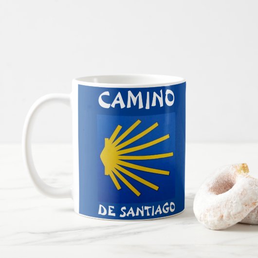 Camino de Santiago De weg van st James 0002 Koffiemok (Met donut)