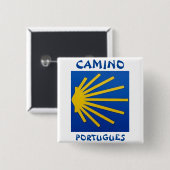 Camino de Santiago De weg van st James 0004 Vierkante Button 5,1 Cm (Voorkant /achterkant)