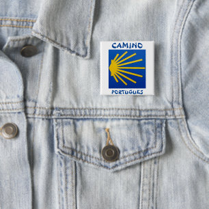 Camino de Santiago De weg van st James 0004 Vierkante Button 5,1 Cm