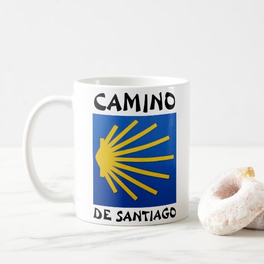 Camino de Santiago De weg van st James 0011 Koffiemok (Met donut)