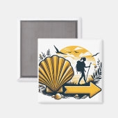 Camino de Santiago De weg van st James 0203 Magneet (Voorkant / Achterkant)