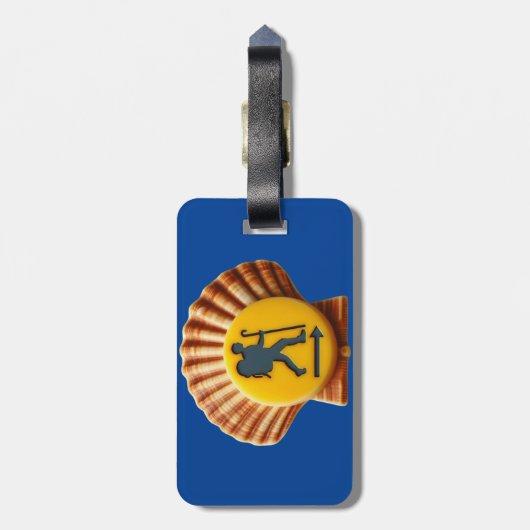 Camino de Santiago De weg van st James 0226 Bagagelabel (Achterkant verticaal)