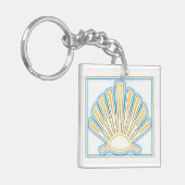 Camino de Santiago De weg van st James 0250 Sleutelhanger (Voorkant Links)